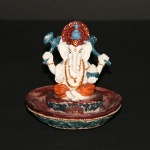 Ganesha wierookhouder, polystone, wit 10cm (353)